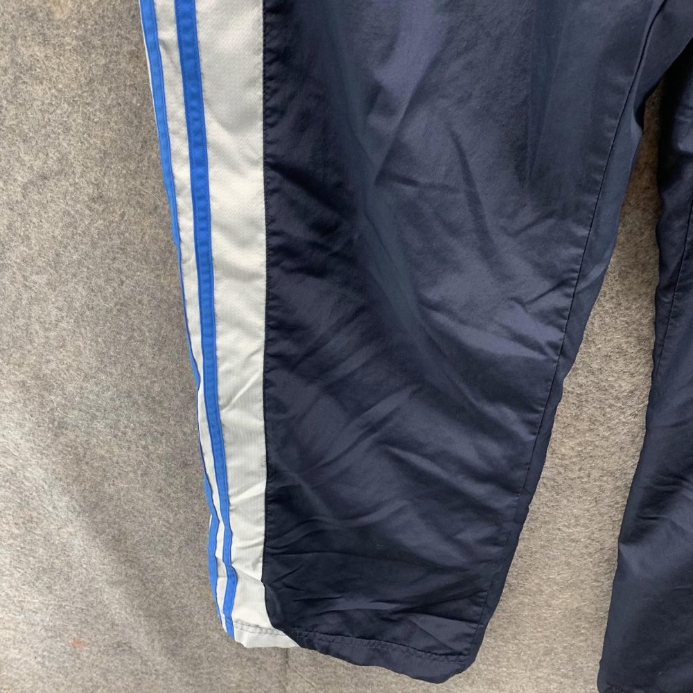 Adidas Sweatpants Men Large Blue Navy Athletic Outdoors Polyester Gym Vintage - Picture 6 of 13
